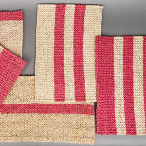 Coral Stripe (set of six as pictured)