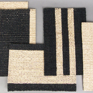 Black Stripe (set of six as pictured)